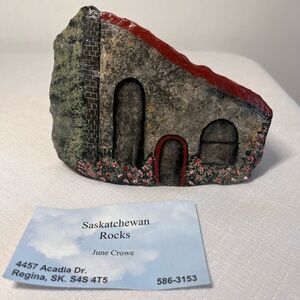 Handcrafted Stone Art. Painted Rock. Artist June Crowe. Unique!